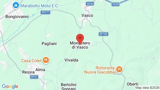 Apartments for rent i Monastero di Vasco - kort over placeringen