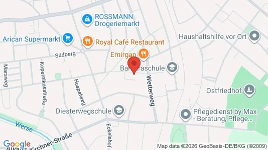 Apartments for rent i Warendorf - kort over placeringen