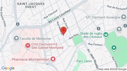 Apartments for rent i Clermont-Ferrand - kort over placeringen