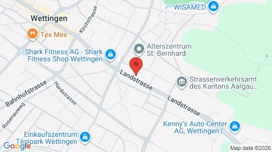 Apartments for rent i Baden - kort over placeringen