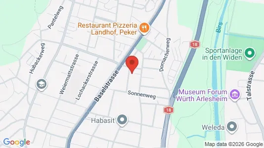 Apartments for rent i Arlesheim - kort over placeringen