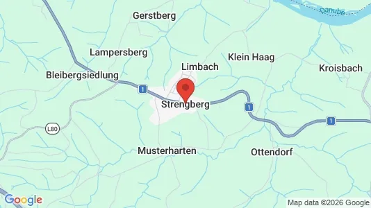 Apartments for rent i Strengberg - kort over placeringen