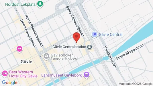 Apartments for rent i Gävle - kort over placeringen