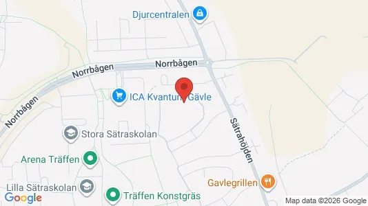 Apartments for rent i Gävle - kort over placeringen