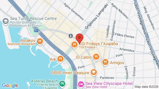 Apartments for rent i Glyfada - kort over placeringen