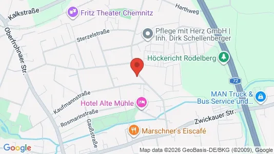 Apartments for rent i Chemnitz - kort over placeringen