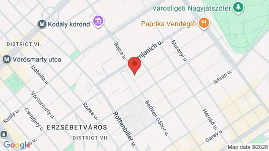 Apartments for rent i Budapest Erzsébetváros - kort over placeringen