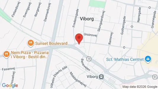 Apartments for rent i Viborg - kort over placeringen