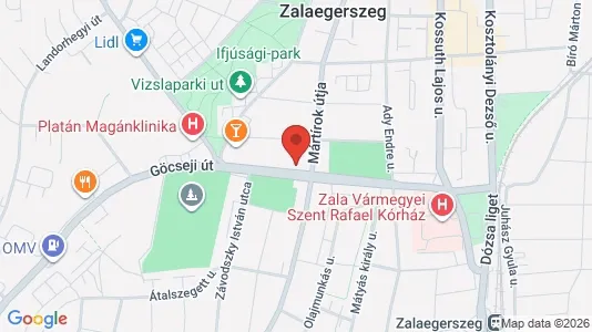 Apartments for rent i Zalaegerszegi - kort over placeringen