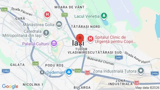Apartments for rent i Iaşi - kort over placeringen