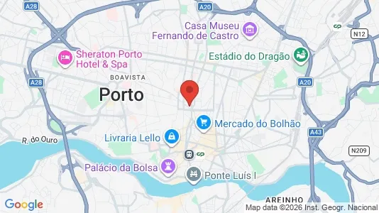 Apartments for rent i Porto Cedofeita, Santo Ildefonso, Sé, Miragaia, São Nicolau e Vitória - kort over placeringen