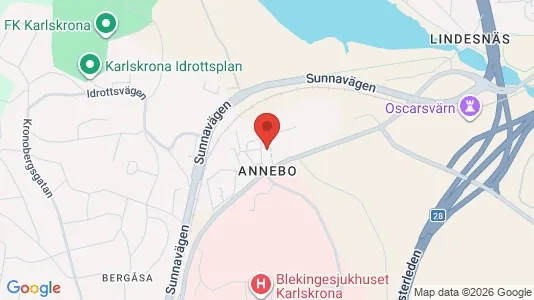 Apartments for rent i Karlskrona - kort over placeringen