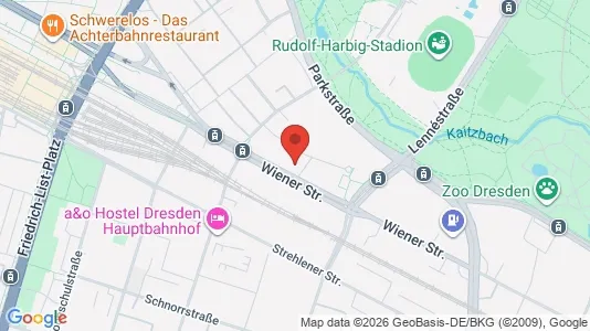 Apartments for rent i Dresden - kort over placeringen