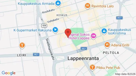 Apartments for rent i Lappeenranta - kort over placeringen