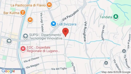 Apartments for rent i Lugano - kort over placeringen