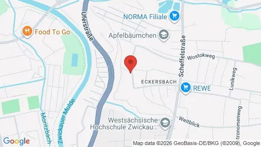 Apartments for rent i Zwickau - kort over placeringen