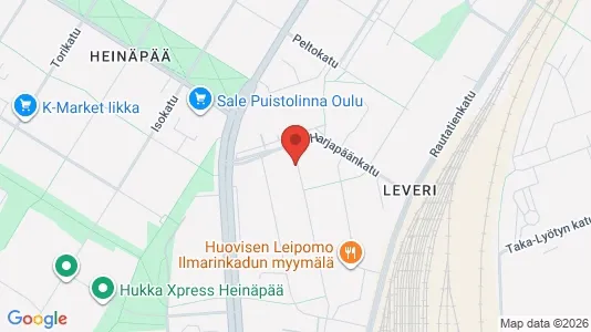 Apartments for rent i Oulu - kort over placeringen