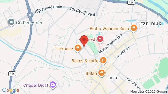 Apartments for rent i Diest - kort over placeringen