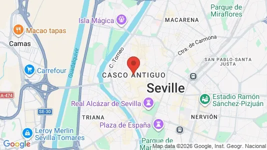 Apartments for rent i Sevilla Casco Antiguo - kort over placeringen