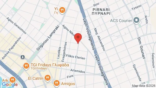 Apartments for rent i Glyfada - kort over placeringen