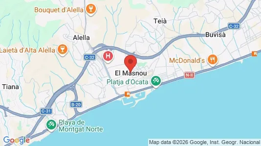 Apartments for rent i El Masnou - kort over placeringen