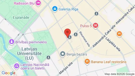 Apartments for rent i Riga Centrs - kort over placeringen