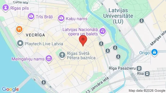 Apartments for rent i Riga Vecrīga - kort over placeringen
