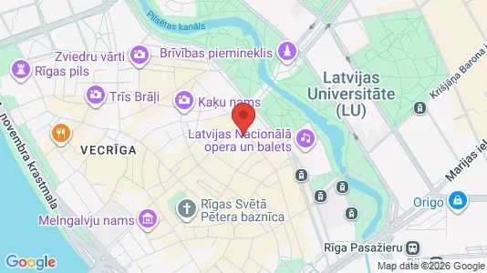 Apartments for rent i Riga Vecrīga - kort over placeringen