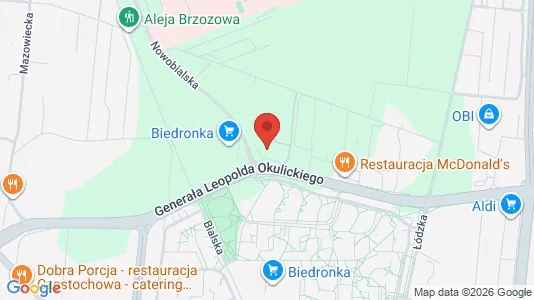 Apartments for rent i Częstochowa - kort over placeringen