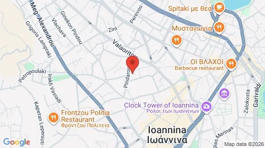 Apartments for rent i Ioannina - kort over placeringen