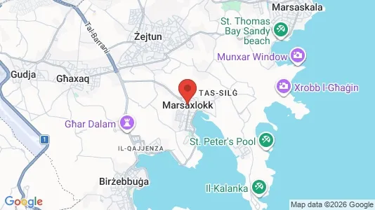 Apartments for rent i Marsaxlokk - kort over placeringen