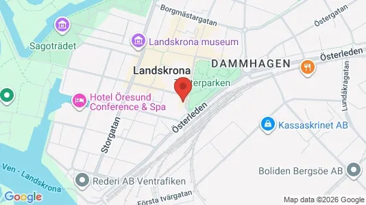Apartments for rent i Landskrona - kort over placeringen