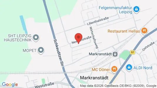Apartments for rent i Leipzig - kort over placeringen