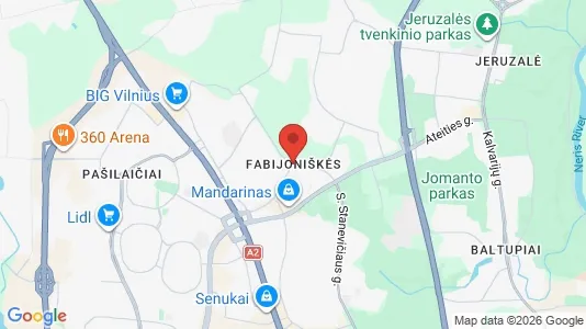 Apartments for rent i Vilnius Fabijoniškės - kort over placeringen