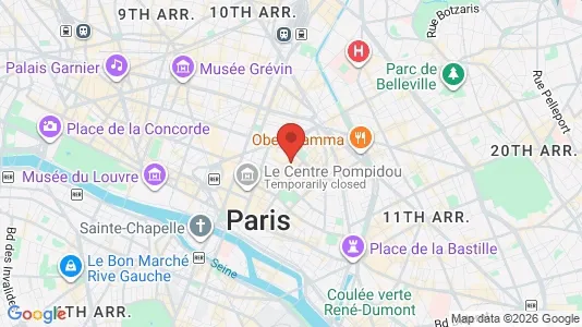 Apartments for rent i Paris 3ème arrondissement - Marais - kort over placeringen