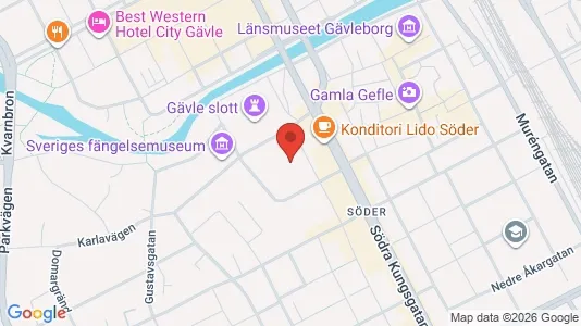 Apartments for rent i Gävle - kort over placeringen