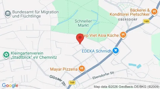 Apartments for rent i Chemnitz - kort over placeringen