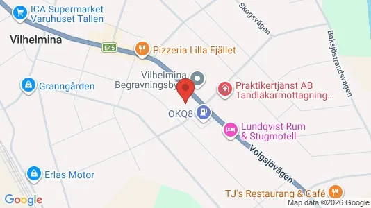 Apartments for rent i Vilhelmina - kort over placeringen