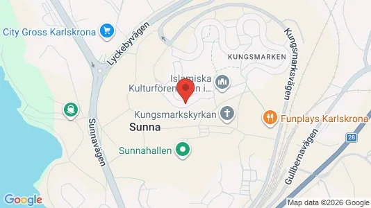 Apartments for rent i Karlskrona - kort over placeringen