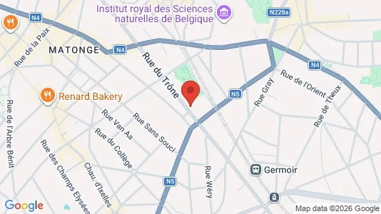 Rooms for rent i Brussels Elsene - kort over placeringen
