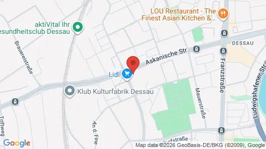 Apartments for rent i Dessau-Roßlau - kort over placeringen