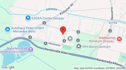 Apartments for rent i Dessau-Roßlau - kort over placeringen
