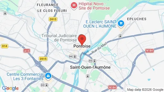 Apartments for rent i Pontoise - kort over placeringen