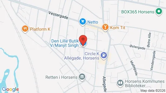 Apartments for rent i Horsens - kort over placeringen