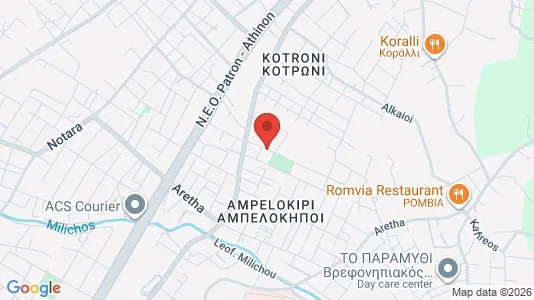 Apartments for rent i Patras - kort over placeringen