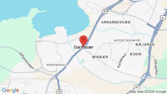 Apartments for rent i Garðabær - kort over placeringen
