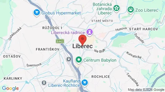 Apartments for rent i Liberec - kort over placeringen