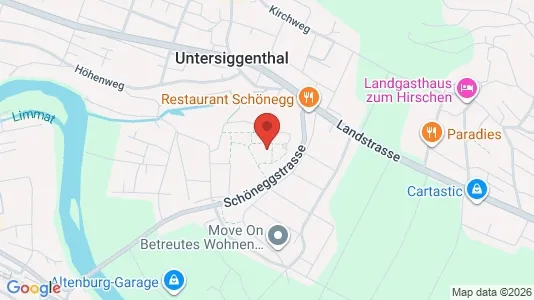 Apartments for rent i Baden - kort over placeringen