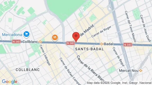 Apartments for rent i Barcelona Les Corts - kort over placeringen
