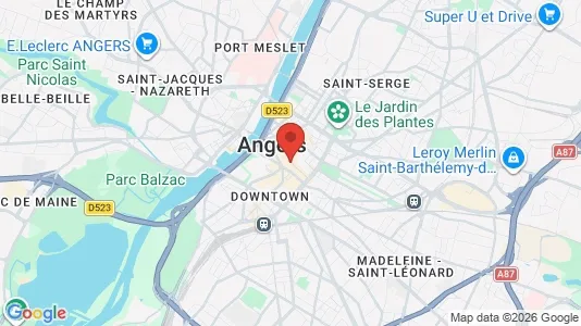 Apartments for rent i Angers - kort over placeringen